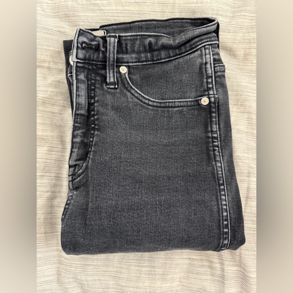 Madewell - Stovepipe Jeans - Size 28 - Straight/High-Rise/Stretch - Black/Gray